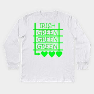 Irish Green Kids Long Sleeve T-Shirt